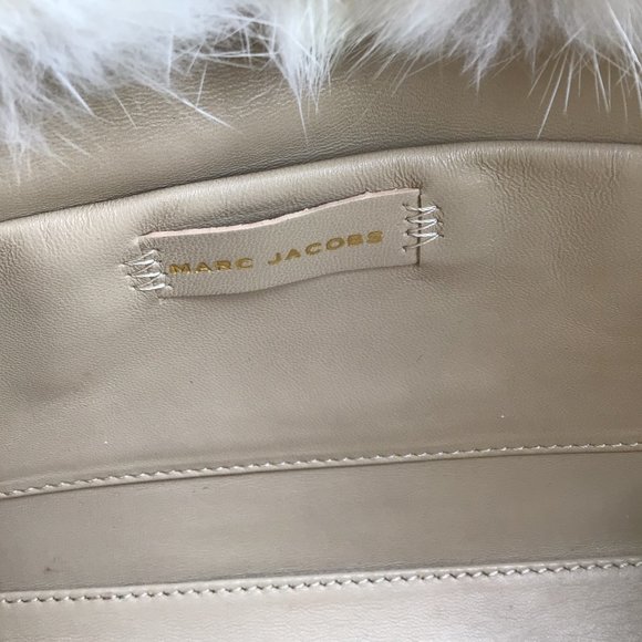 Marc Jacobs Cream Rabbit Fur Clutch - Picture 8 of 10